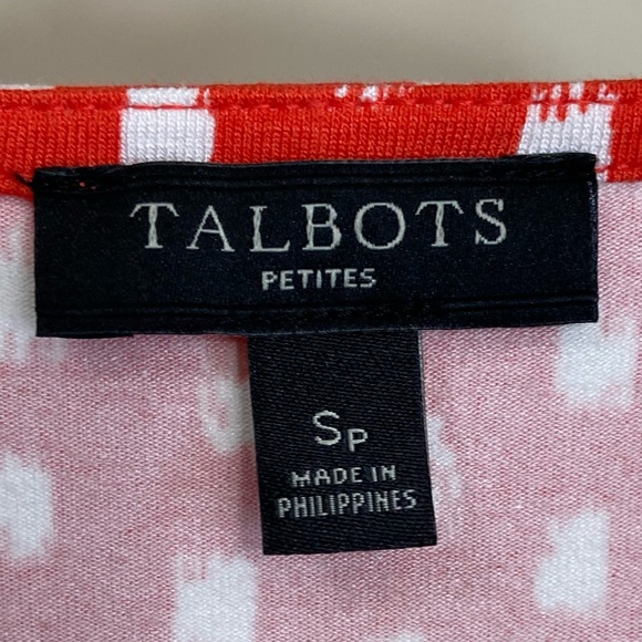 Talbots Women's Size Small Petite Surplice Polkadot Sleeveless Top Blouse NICE!! - Picture 7 of 7